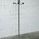 Coat rack with 12 chrome and black plastic hooks, 1960, 2m.