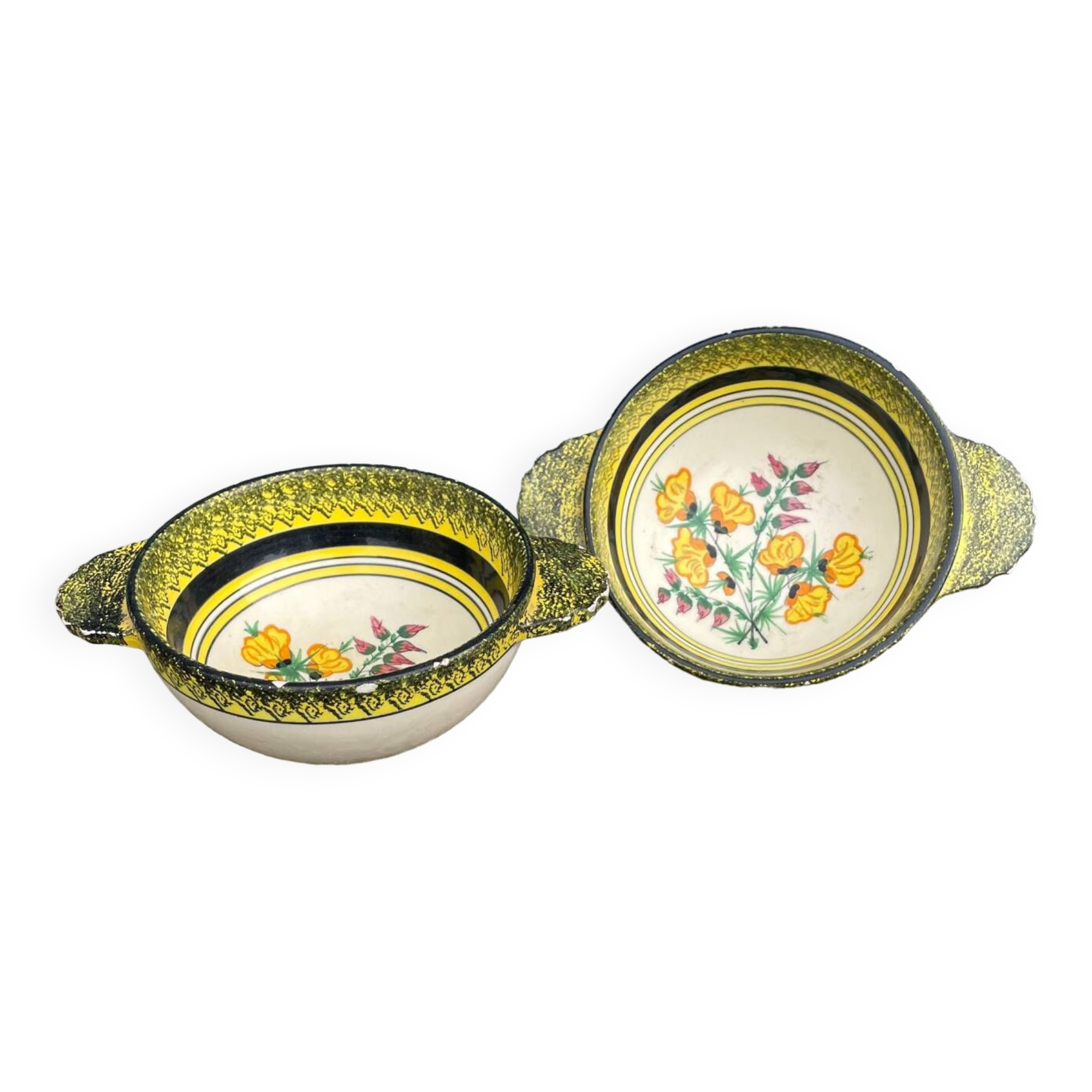 Henriot Quimper France bowl with ear handles