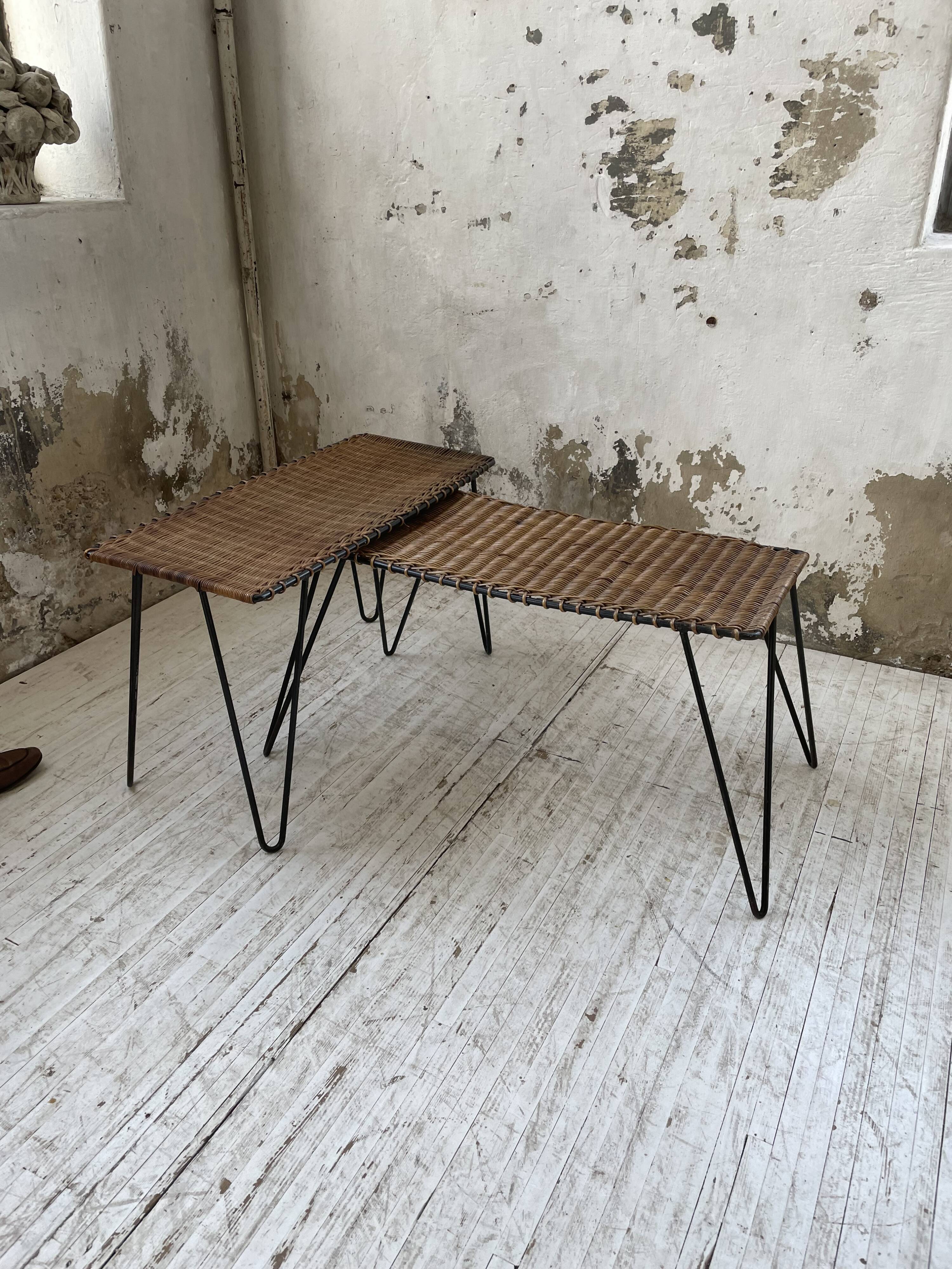 Duo of wicker tables RaouDuo of wicker tables Raoul Guysl Guys