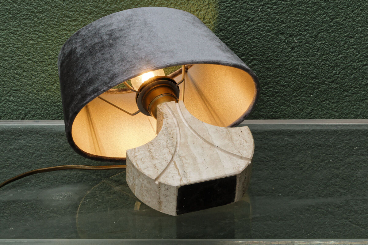 Travertine lamp, Fratelli Mannelli, Italy