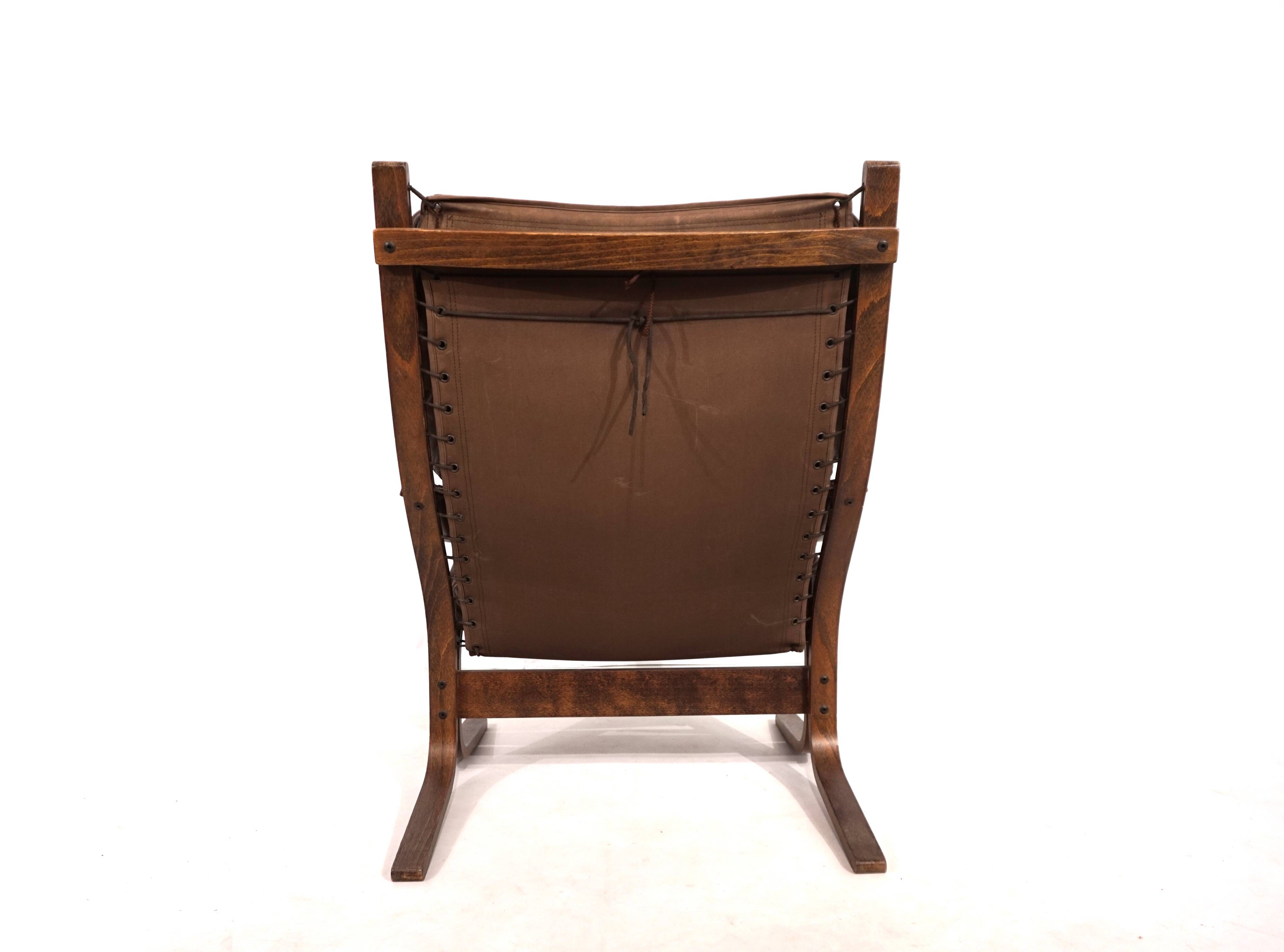 Westnofa Siesta leather lounge chair by Ingmar Relling, 1960