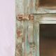 Old glazed cabinet in original blue patina Burmese teak