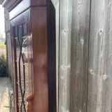 English corner mahogany bookcase/display cabinet