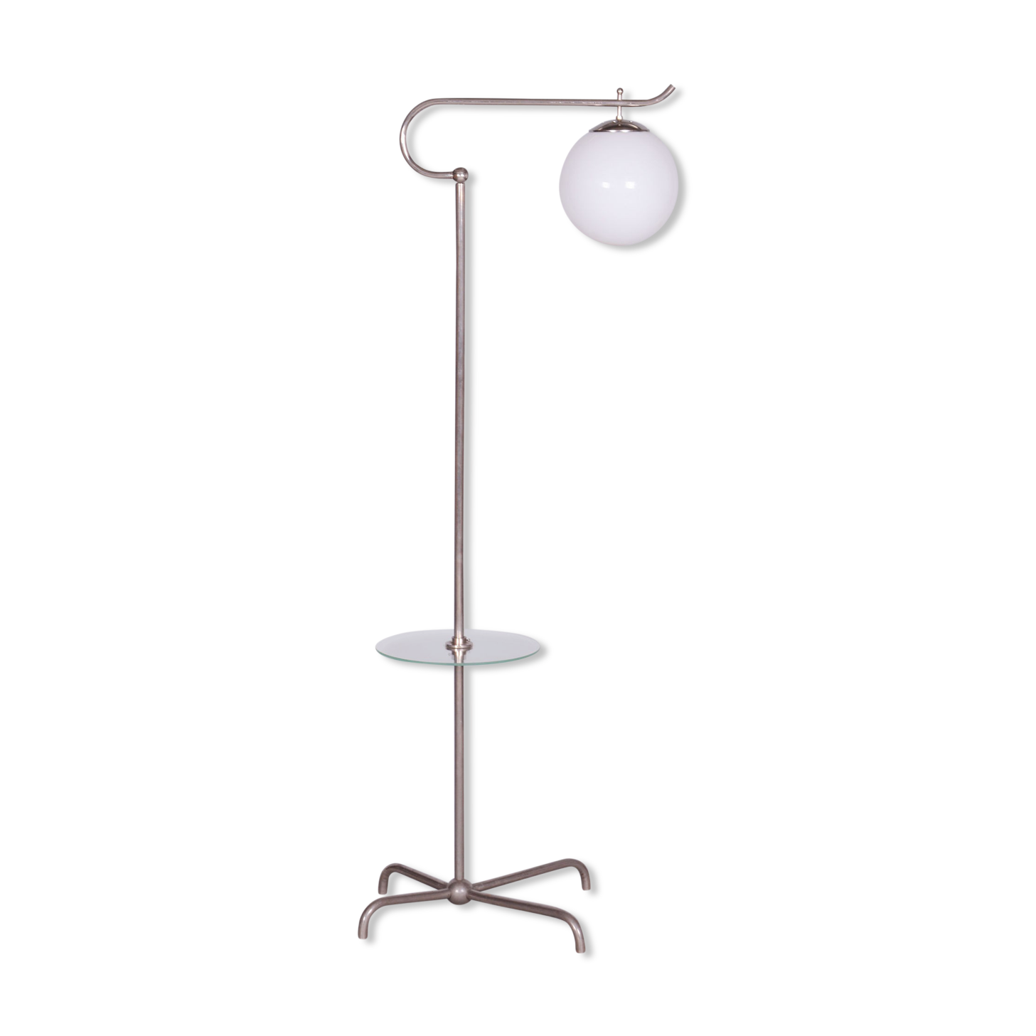 20th century czech bauhaus chrome floor lamp, by hynek gottwald, 1930s