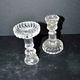 Portieux set of 2 toy molded glass candle holders - bamboo torso torches