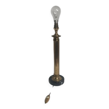 Lamp base in brass and marble - 1970s/1980s