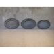 Three dishes in antique tin
