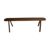 brutalist craft bench solid wooden board