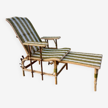 Vintage rattan lounge chair