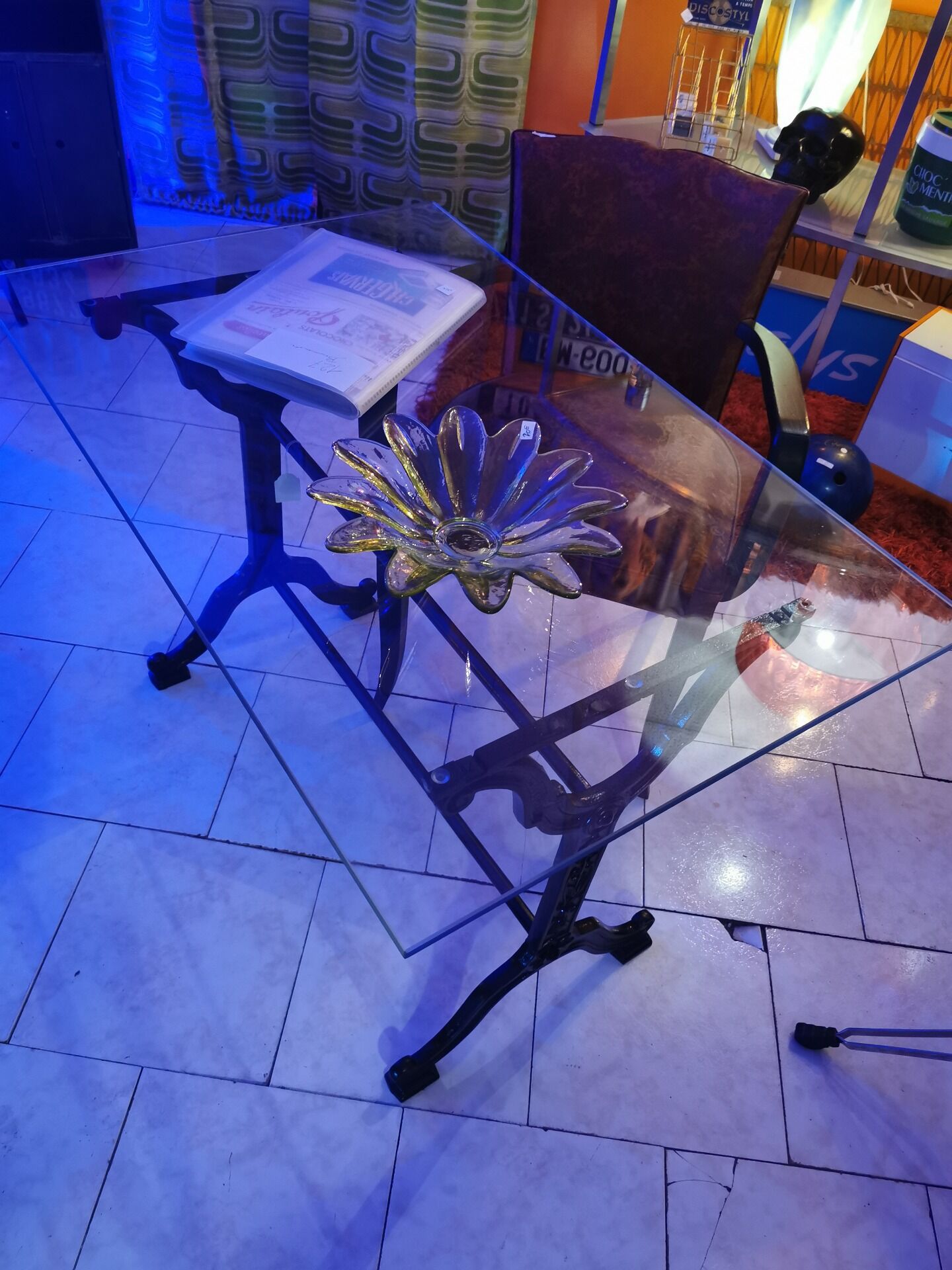 Table foot bistro tray glass 12mm