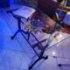 Table pied bistrot plateau verre 12mm