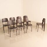 Ensemble de 8 chaises "Standard" par Jean Prouvé pour Vitra 00's