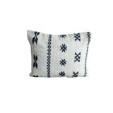 Coussin marocain kilim noir et blanc