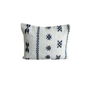 Moroccan kilim cushion in black and white.