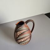 60 year pitcher / arts and crafts / collectible ceramics / vintage / signed / Mid-Century