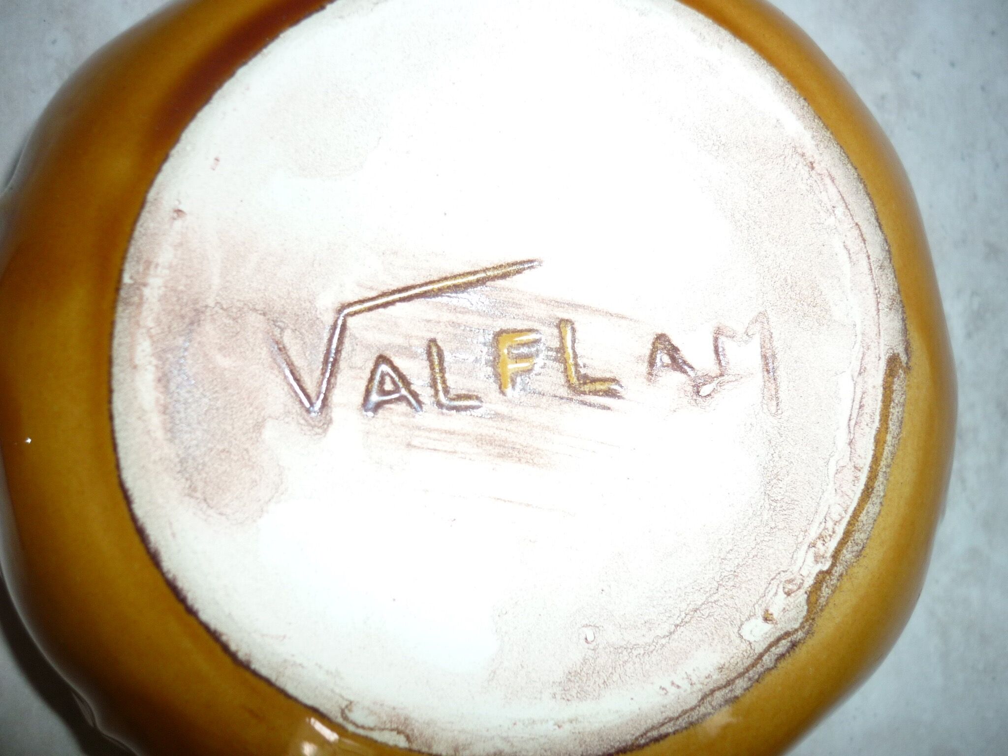 Lot de 4 poêlons valflam vintage en terre cuite