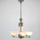 Large Original Bauhaus Art Deco Chandelier, 1930s / Functionalism