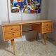 Vintage desk Ekawerk compass feet 50s
