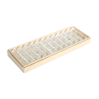Set of 12 crystal knife doors, 1950