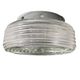 Portuguese mid century clear swirl glass flush mount bathroom light lamp 1960s