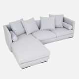 Canapé d'angle malmo gris tourterelle, design scandinave