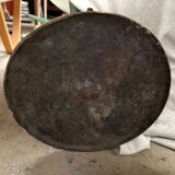 Art Deco pineapple side table in brass and iron, attributed to Maison Jansen, 1972