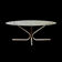 Oval coffee table, 1970s design, tulip base