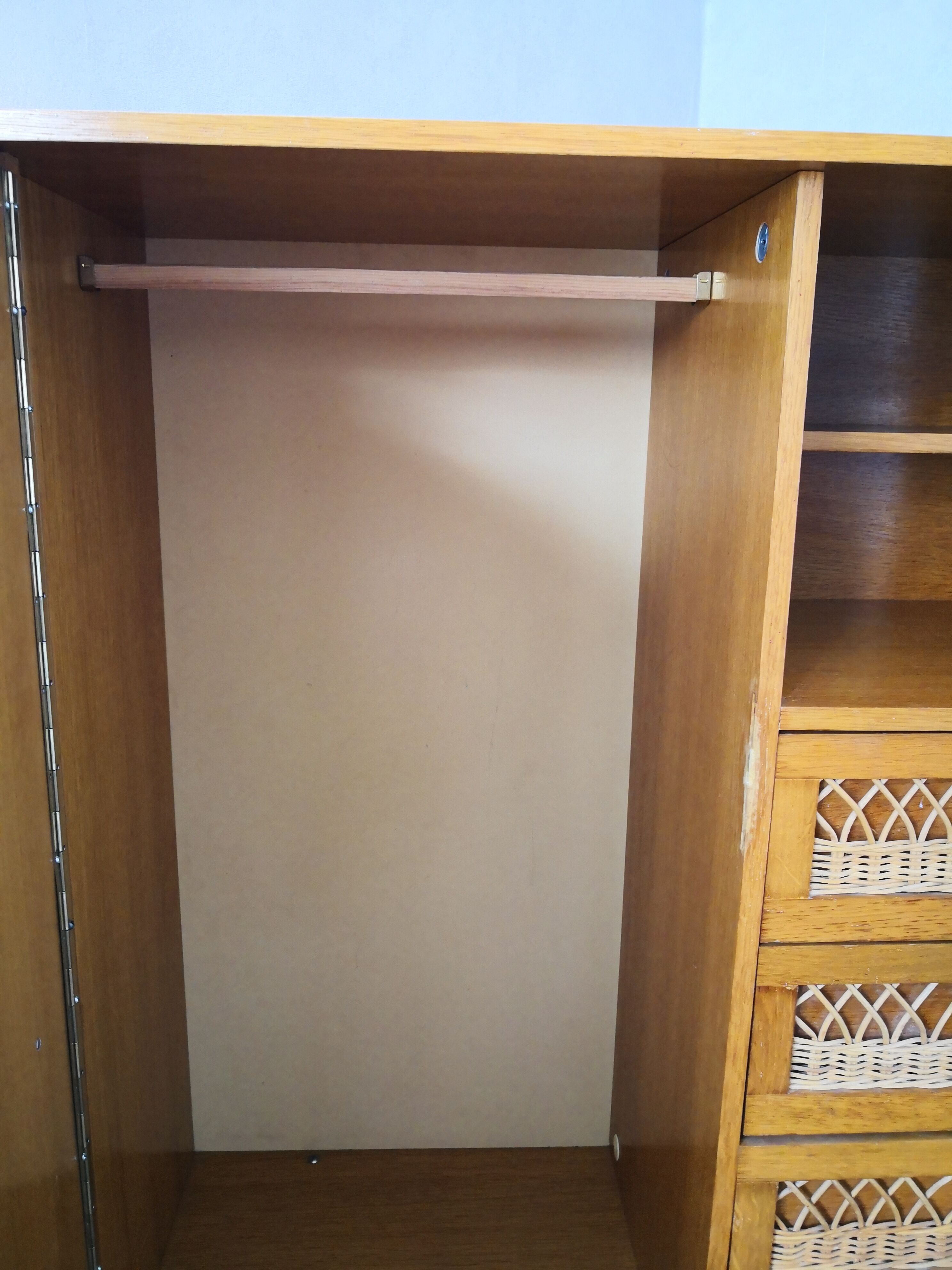 Vintage rattan cabinet