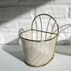 White and gold hanging basket 50/60