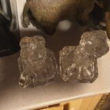 Pair of cut crystal bottles