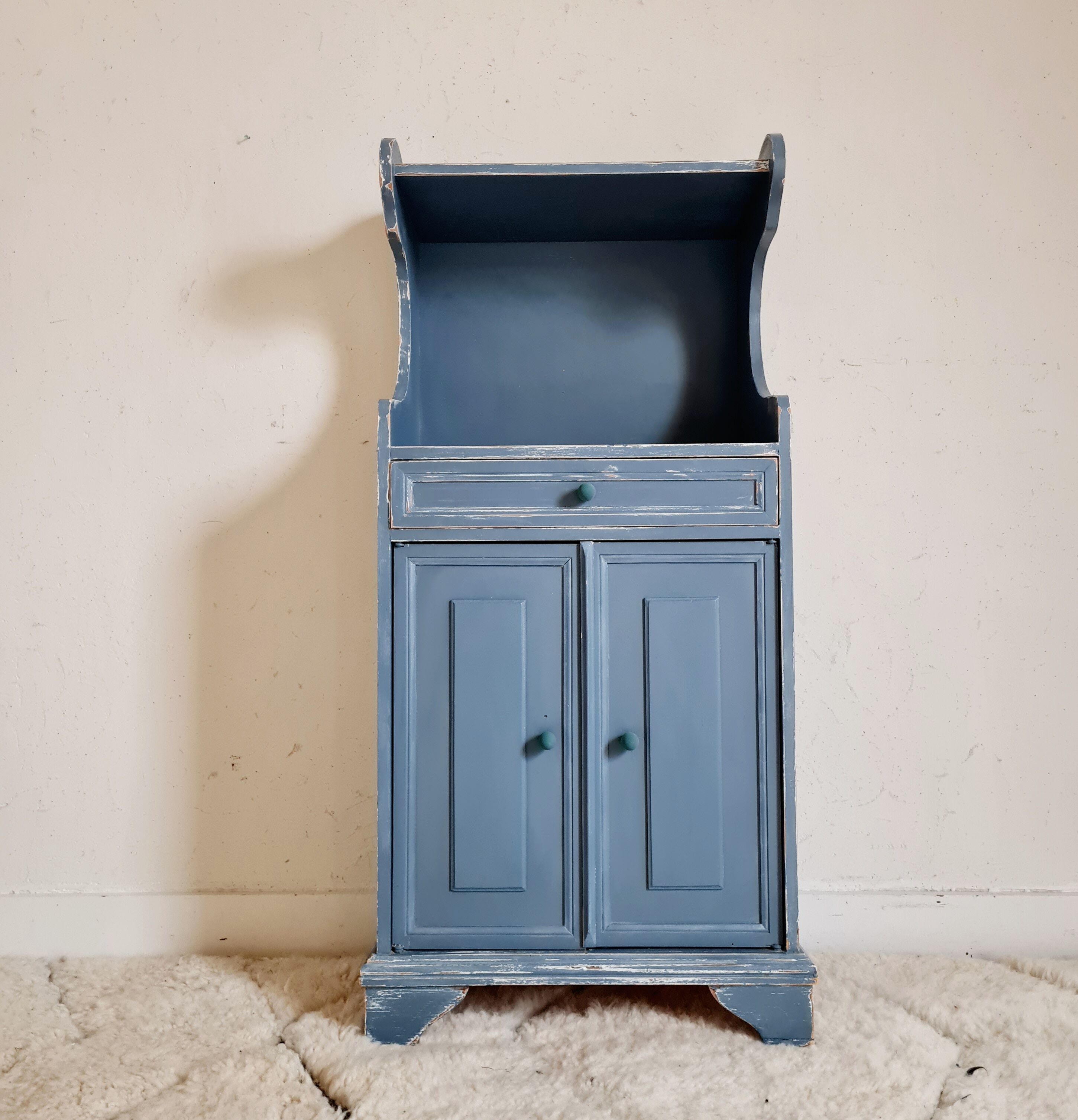 Parisian buffet in blue wood