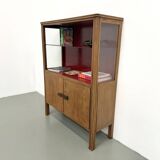 1950s Brazilian modernist library in exotic wood and lacquer.