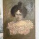 Huile sur toile « portrait femme Belle Époque »