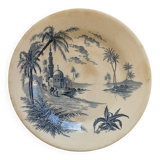 Antique Gien plate "Views of the East" – Ironstone