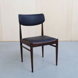 4 Dining Chair in Rosewood and Leatherette by AWA, 1960s
