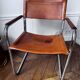 4 Matteo Grassi cantilever chairs in cognac leather