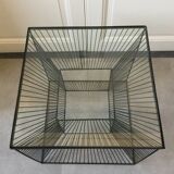 Cubic steel wire console table