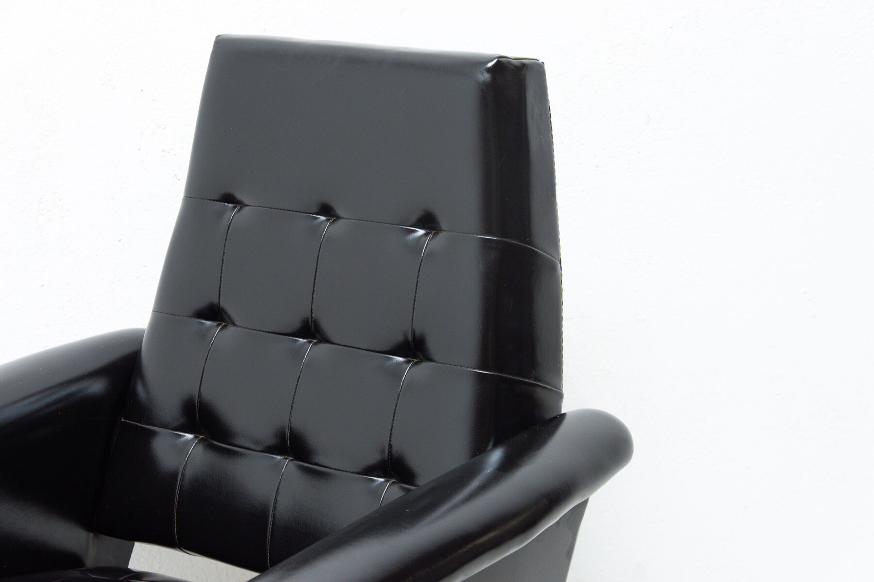 Pair of leather swivel armchairs from UP Zavody, 1970´s