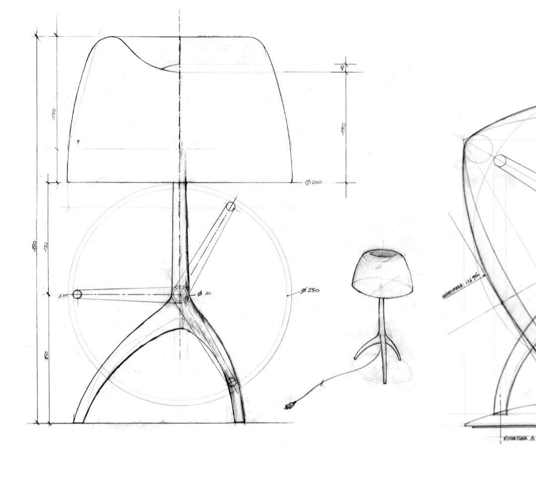 Lumiere Table Lamp by Rodolfo Dordoni for Foscarini 1990