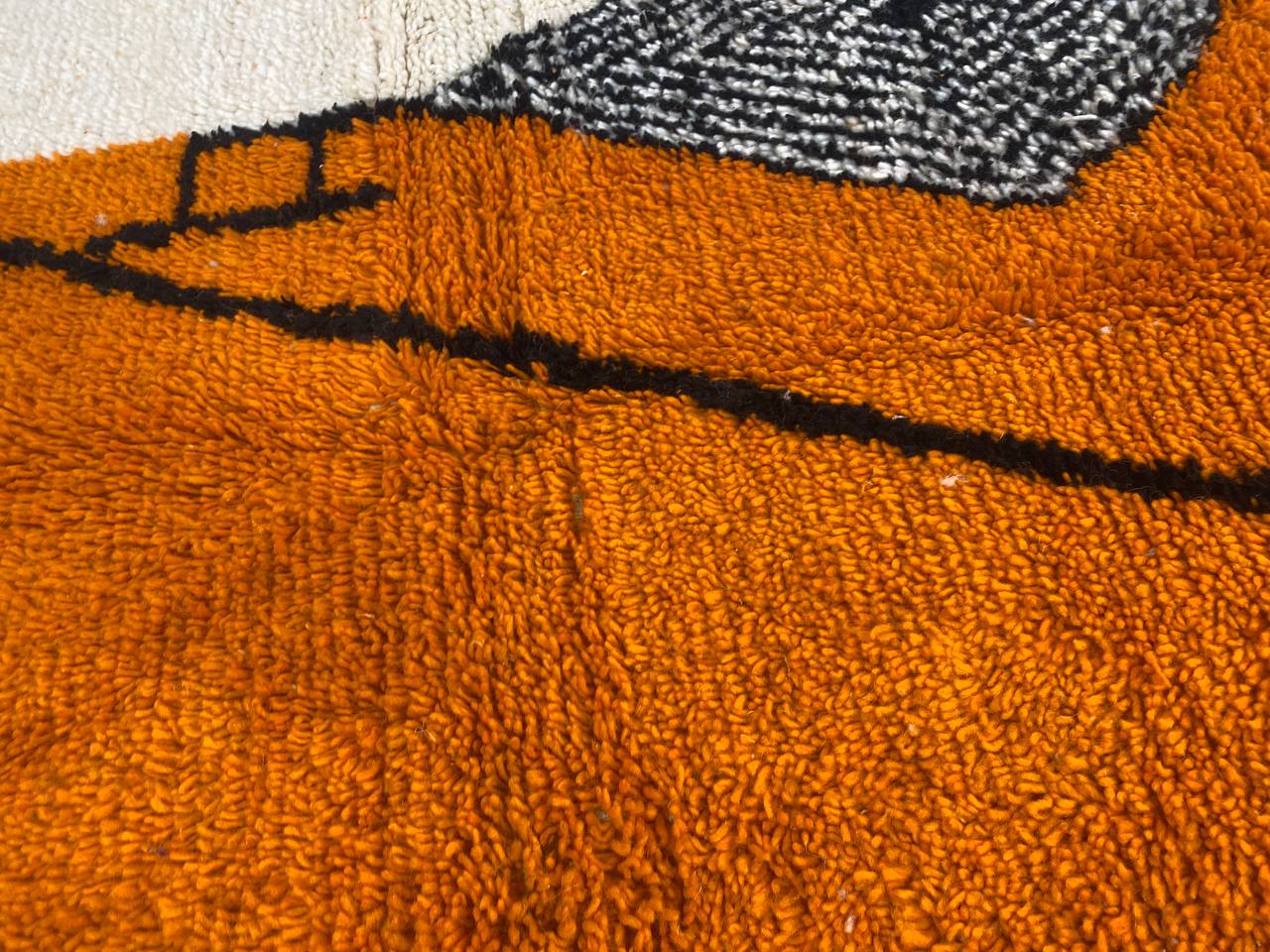 Handmade Moroccan Berber carpet 252 x 152 CM