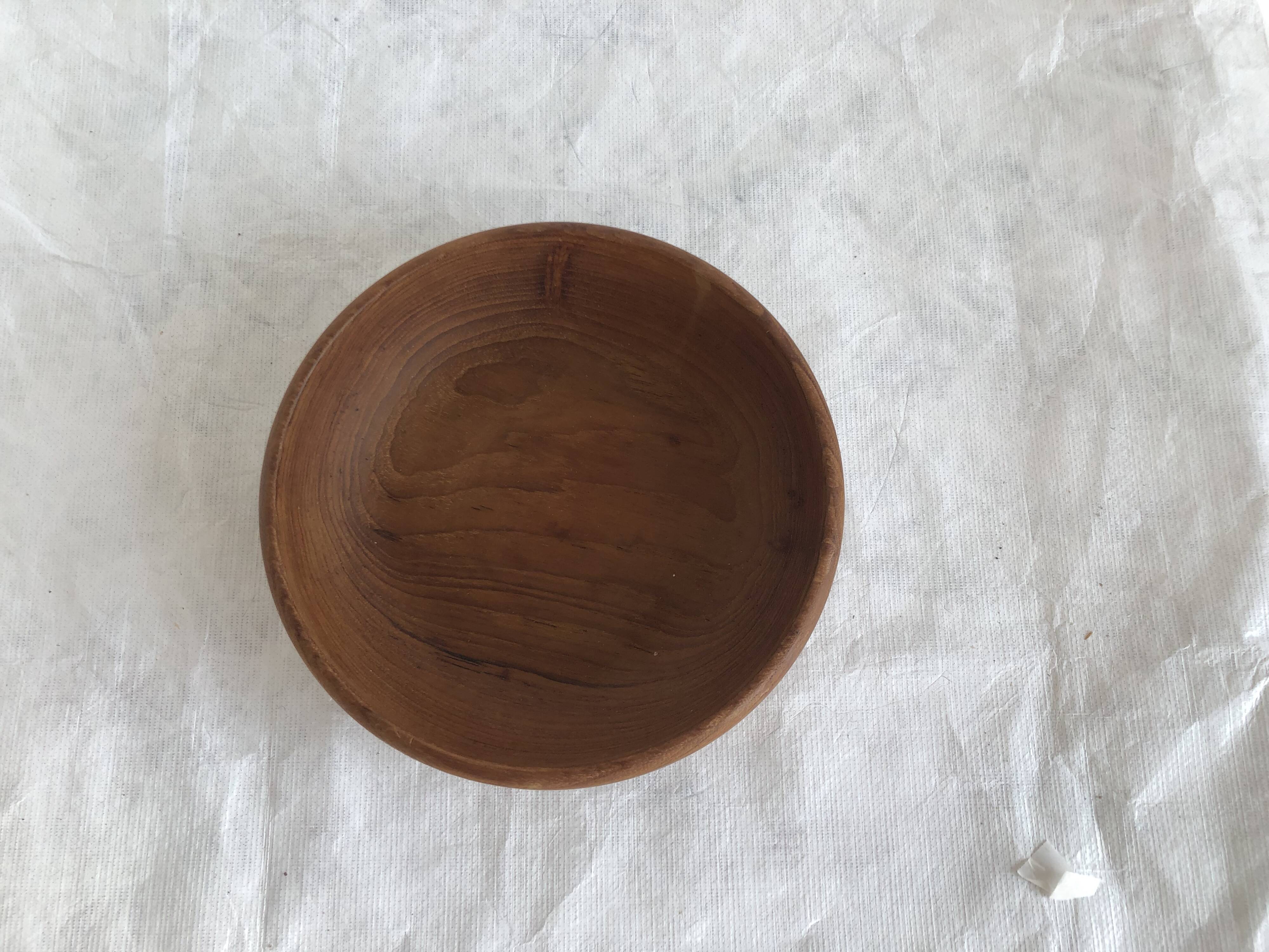 Natural teak bowl, vintage Scandinavian design