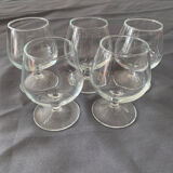 5 verres à pied  liqueur / digestifs