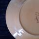 Old HB Quimper Plate Ceramic Geometric Floral Design Brown Yellow