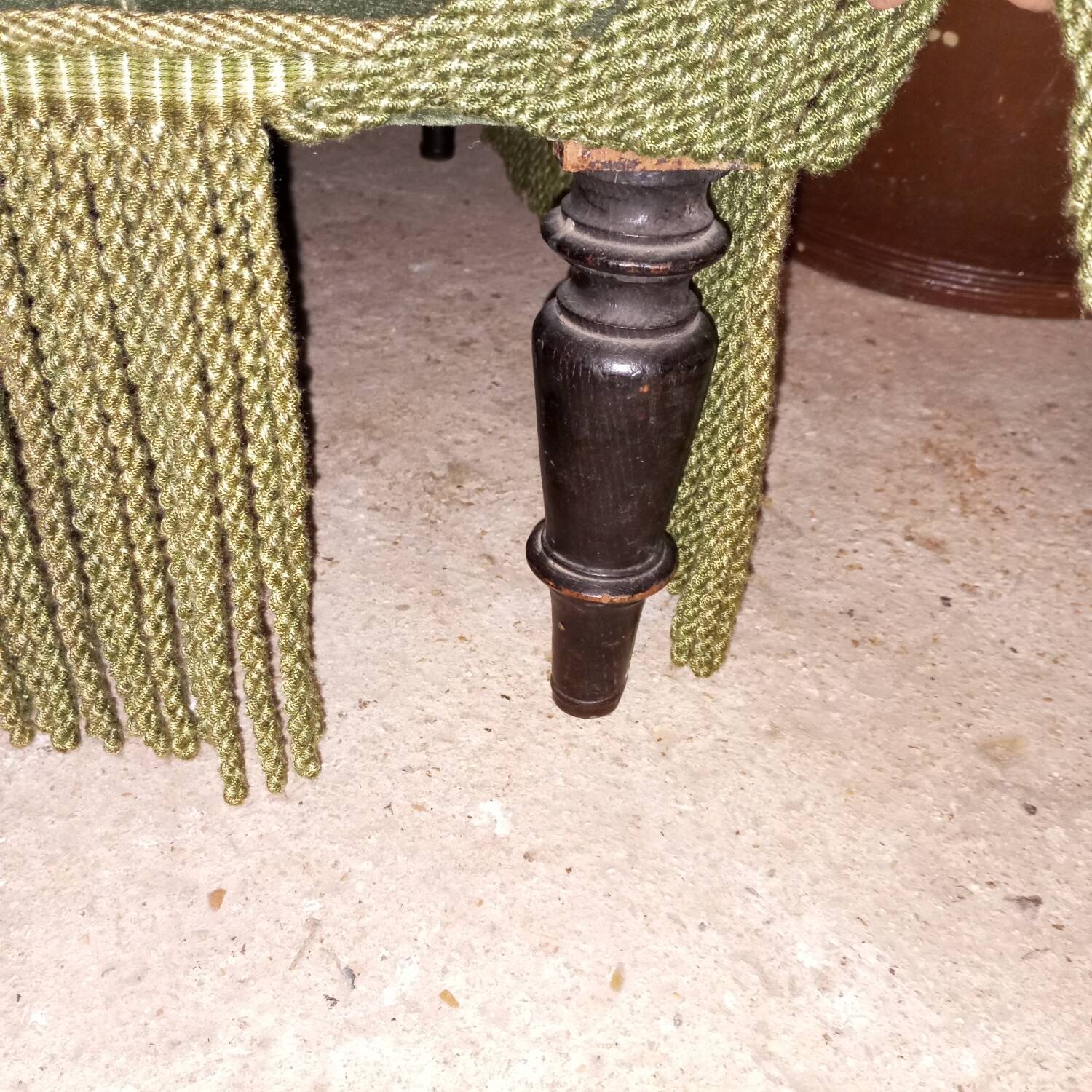 Olive green English armchairs