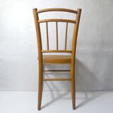 vintage wooden bistro chair with caning