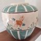 Vase boule céramique cloisonnée décor canards sauvages