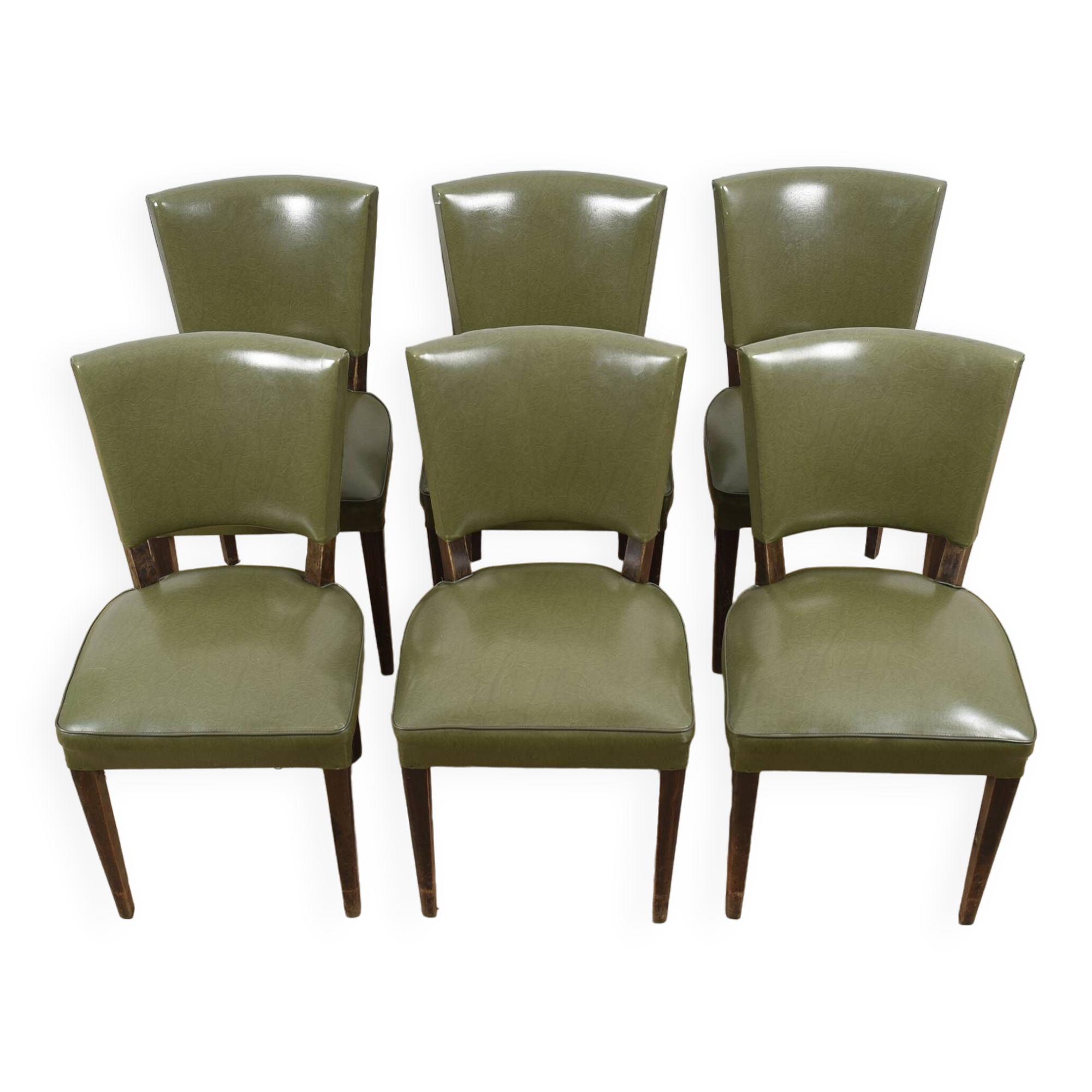 Leather and wood bistro chairs