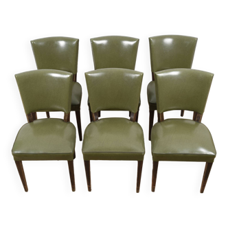 Leather and wood bistro chairs
