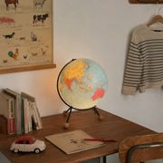 Vintage globe 1962 terrestrial world map glass tripod Taride - 32 cm