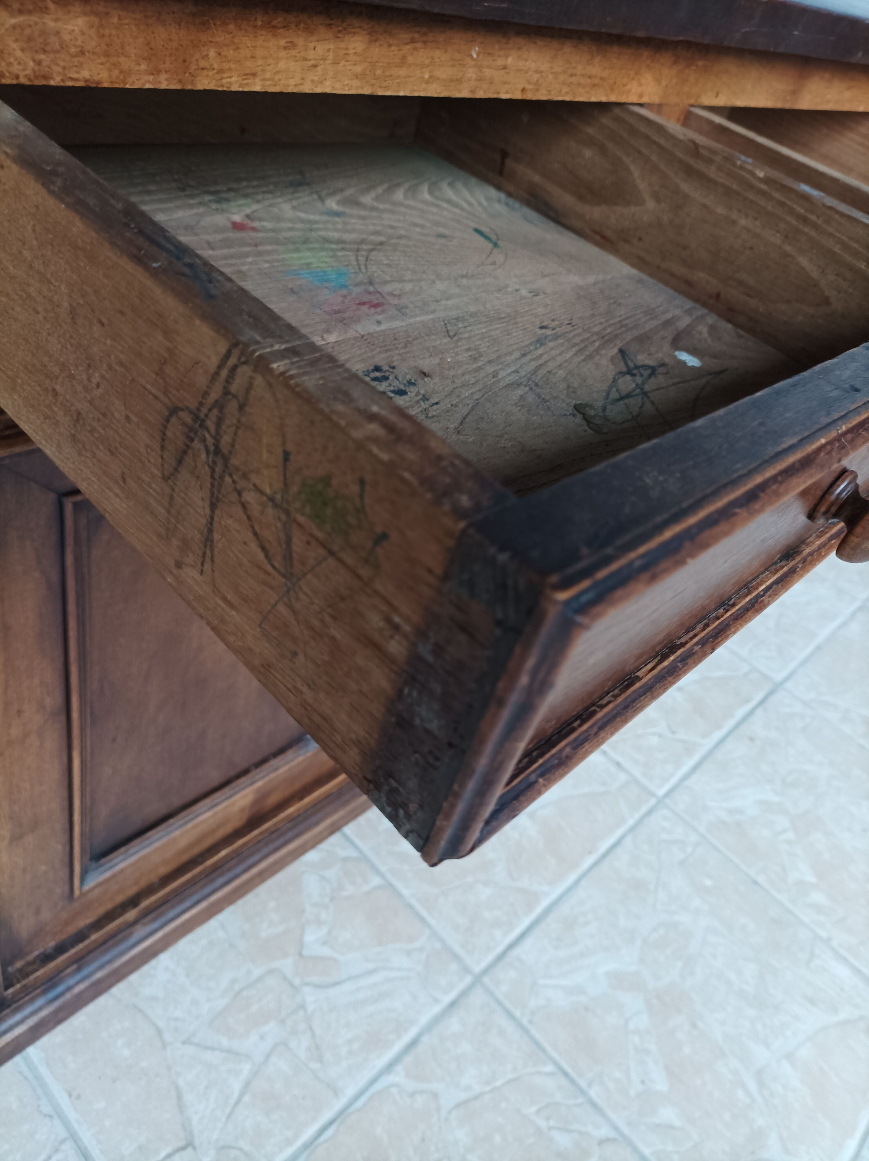 Low walnut sideboard